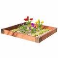 Invernaculo 6 x 52 x 1.5 in. Classic Traditional Rectangular Durable Wood- Planter Box Brown, 4 Piece IN3177836
